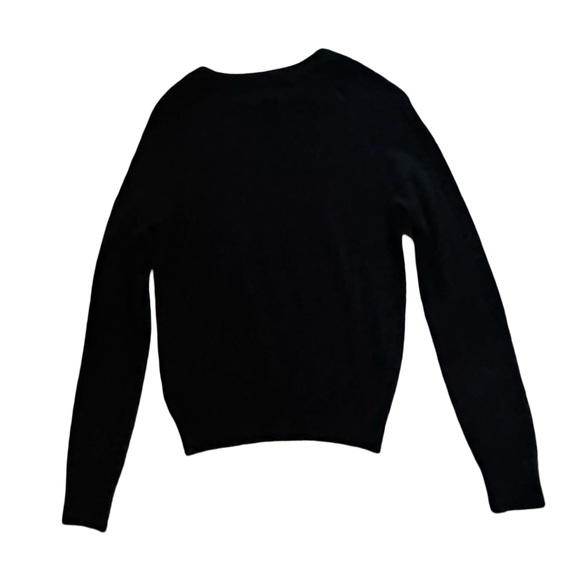 Quince Mongolian Cashmere Shrunken Sweatshirt Black Size XS - Picture 5 of 10